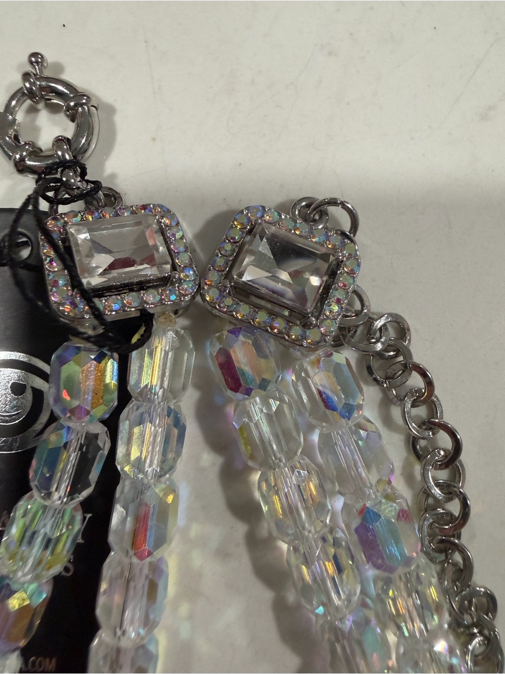 eye candy Iridescent Crystal Crab Statement Necklace - Picture 3 of 3